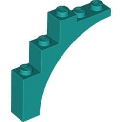 2339-39 Steen, halve boog 1x5x4 (trapsgewijs) turquoise, donker NIEUW *1B380