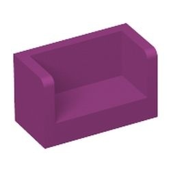 23969-71 Paneel 1x1x2 bankje met zijkanten magenta NIEUW *1B019