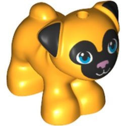 24111pb03-110 Hond, bulldog puppy met zwart gezicht oranje, lichthelder NIEUW *0D000