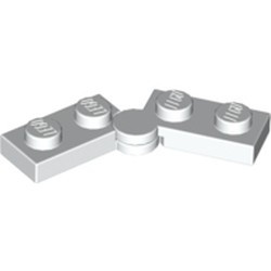 2429c01-1 Scharnierplaat 1x4 compleet (horizontaal 2 x 1x2) wit NIEUW *1B300