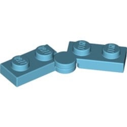 2429c01-156 Scharnierplaat 1x4 compleet (horizontaal 2 x 1x2) blauw, middenazuur NIEUW *1B300