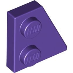 24307-89 Wig plaat 2x2 rechts paars, donker NIEUW *1B228