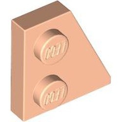 24307-90 Wig plaat 2x2 rechts vleeskleurig, licht NIEUW *1B228