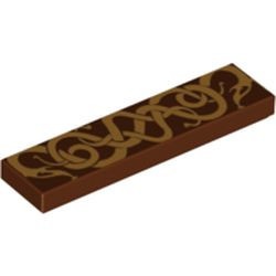 2431pb043-88 Tegel 1x4 Viking slang bruin, roodachtig NIEUW *0K000