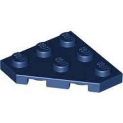 2450-63 Platte plaat 3x3 afgekapte hoek blauw, donker NIEUW *5A017