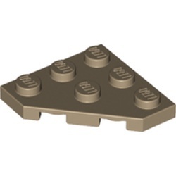 2450-69 Platte plaat 3x3 afgekapte hoek crème,donker NIEUW *5A017