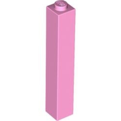 2453b-104G Steen 1x1x5 DICHTE nop roze, helder gebruikt *1D004