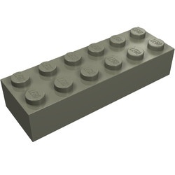 2456-10G Steen 2x6 donker, grijs (klassiek) gebruikt *5K0000