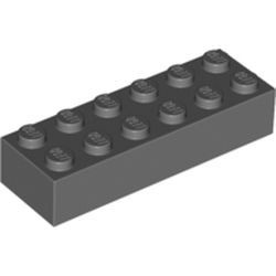 2456-85 Steen 2x6 grijs, donker (blauwachtig) NIEUW *5K0000