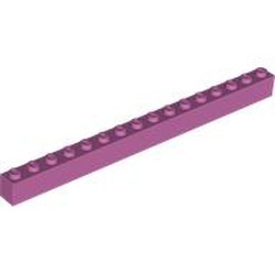 2465-47G Steen 1x16 roze, donker gebruikt *1A049