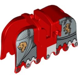 2490pb08-5 Zadel met bepantsering rood NIEUW *0D000