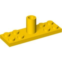 25195-3G Platte plaat 2x6 met maststandaard geel gebruikt *1L0000
