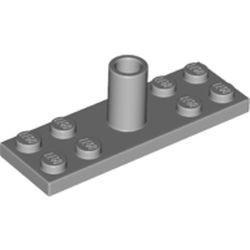 25195-86 Platte plaat 2x6 met maststandaard grijs, licht (blauwachtig) NIEUW *5C019