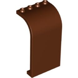 2571-88 Ruit 3x4x6 rond boven bruin, roodachtig NIEUW *