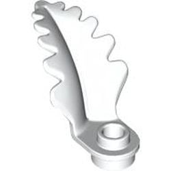 2682-1 Blad gekruld met ronde 1x1 plaat met gat wit NIEUW *5C082