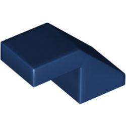 28192-63 Dakpan 45 graden 1x2 geknakt ZONDER NOP blauw, donker NIEUW *1B195