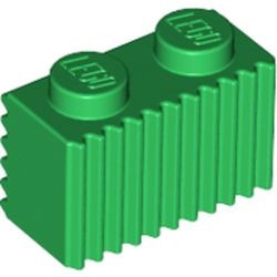 2877-6G Steen met grill horizontaal/andere kant verticaal groen gebruikt *1R010
