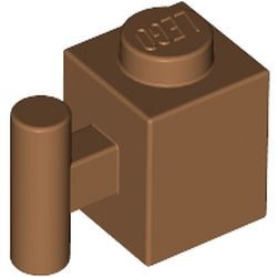 2921-150 Steen 1x1 met handvat caramel, midden NIEUW *1B032
