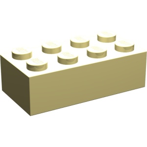 3001-33G Steen 2x4 geel, licht gebruikt *1A062