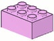 3002-104G Steen 2x3 roze, helder gebruikt *1A057