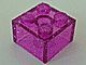 3003-100 Steen 2x2 roze, donkerglitter NIEUW *5K0000