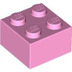 3003-104 Steen 2x2 roze, helder NIEUW *5K0000