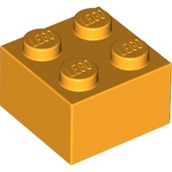 3003-110 Steen 2x2 oranje, lichthelder NIEUW *5K0000