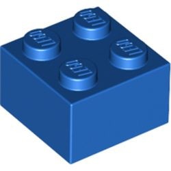 3003-7G Steen 2x2 blauw gebruikt *1A051