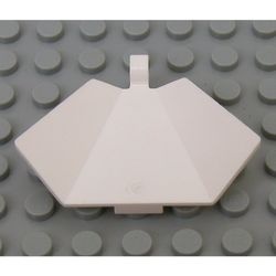 30034-1G Paneel 3x6 achthoekig met clip wit gebruikt *1F019