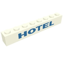 3008pb009-1G Steen 1x8 HOTEL wit gebruikt *5V08-02