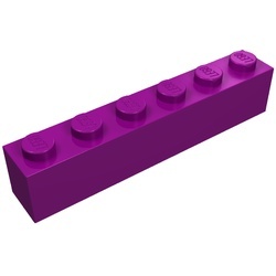 3009-24G Steen 1x6 paars gebruikt *1A026