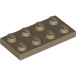 3020-69 Platte plaat 2x4 crème,donker NIEUW *1B204