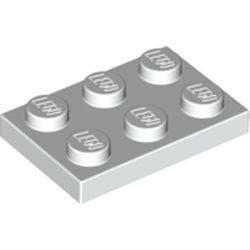 3021-1G Platte plaat 2x3 wit gebruikt *1B363