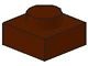 3024-8G Platte plaat 1x1 bruin (klassiek) gebruikt *1B366