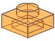 3024-98 Platte plaat 1x1 transparant oranje NIEUW *1B167
