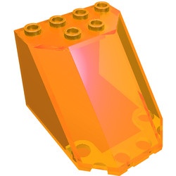 30251-98G Ruit 5x4x3 (PAKKETPOST) transparant oranje gebruikt *1C001