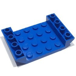 30283-7 Omgekeerde dakpan 45 graden 4x6 dubbel met 4x4 uitsnede blauw NIEUW *1L000