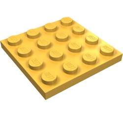 3031-110G Platte plaat 4x4 oranje, lichthelder gebruikt *1A037