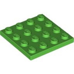 3031-36 Platte plaat 4x4 groen, helder NIEUW *5K0000