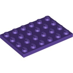 3032-89G Platte plaat 4x6 paars, donker gebruikt *1A038