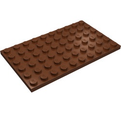 3033-88 Platte plaat 6x10 bruin, roodachtig NIEUW *5K0000