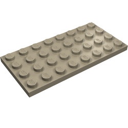 3035-69 Platte plaat 4x8 crème,donker NIEUW *5K0000
