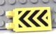 30350apb001-3G Tegel 2x3 met twee clips zwart V-patroon (Sticker) geel gebruikt *0D0000