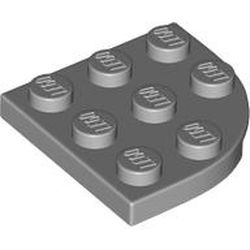 30357-86 Platte plaat 3x3 afgeronde hoek grijs, licht (blauwachtig) NIEUW *1B234