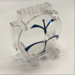 30366px1-12G Ruit 3x6x5 ruit SW blauw patroon transparant gebruikt *