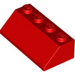 3037-5 Dakpan 45 graden 4x2 rood NIEUW *1B153