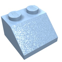 3039-105 Dakpan 45 graden 2x2 blauw, lichthelder NIEUW *1B135