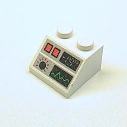 3039px37-1 Dakpan bedrukt 45 2x2 met monitor en 19 wit NIEUW *0K000