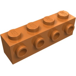 30414-150G Steen 1x4 met noppen één zijde caramel, midden gebruikt *1R012
