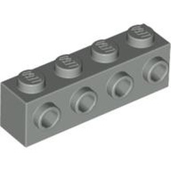 30414-9 Steen 1x4 met noppen één zijde lichtgrijs (klassiek) NIEUW *5K0000